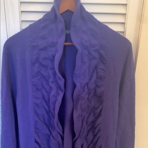 Purple Cashmere Cardigan Sweater